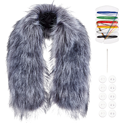 Artificial Wool Fur Collar AJEW-PH0008-64C-1
