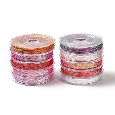 10 Rolls 10 Colors 6-Ply PET Polyester Cord OCOR-L046-03A-1