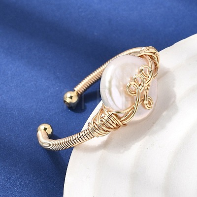 Brass Cuff Open Rings RJEW-D344-03G-1