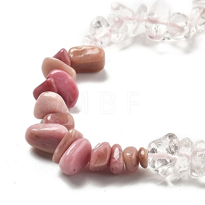 Natural Quartz Crystal & Rhodonite Beads Strands G-L610-A22-01-1