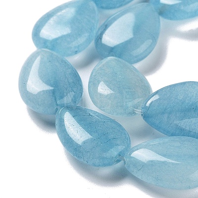 Natural Quartz Imitation Aquamarine Beads Strands G-P528-L09-01-1