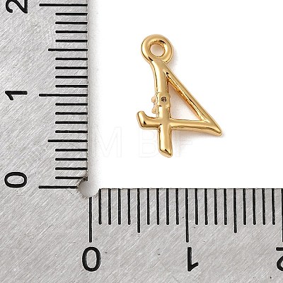 Brass Micro Pave Cubic Zirconia Charms KK-P340-24G-04-1