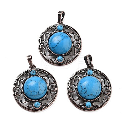 Synthetic Turquoise Pendants G-Q158-03A-R14-1