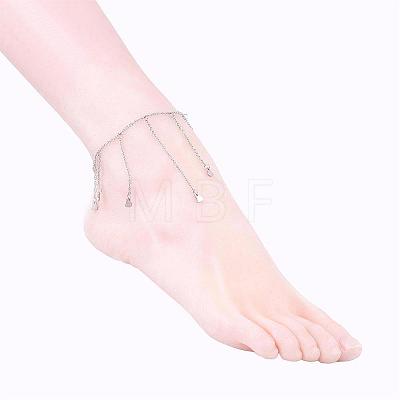 304 Stainless Steel Charm Anklets AJEW-AN00204-1
