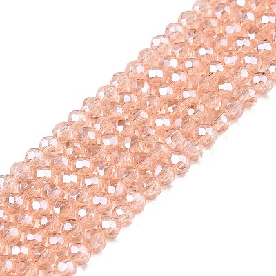 Electroplate Glass Beads Strands EGLA-A044-T1mm-A21-1