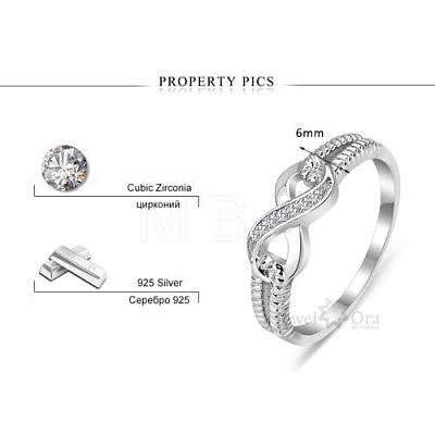 Brass & Clear Cubic Zirconia Finger Rings for Women FS-WGA713C-01-1