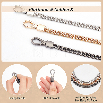   3Pcs 3 Colors Purse Chains FIND-PH0017-73-1