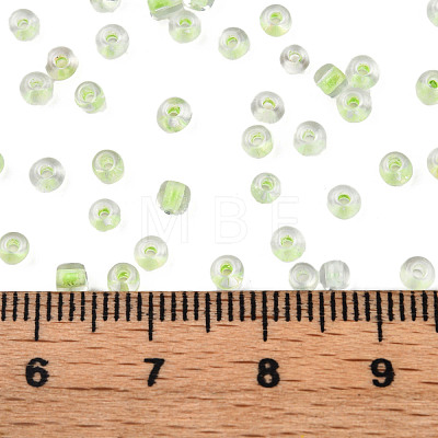 Glow in the Dark Luminous Transparent 8/0 Glass Seed Beads SEED-YWC0001-01I-1
