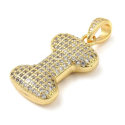 Brass Micro Pave Cubic Zirconia Pendants KK-E061-03G-09-1