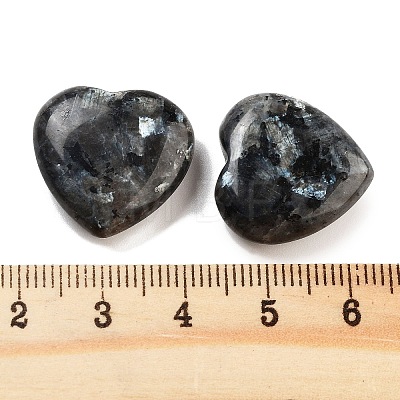 Heart Natural Larvikite Worry Stone G-C134-06A-25-1