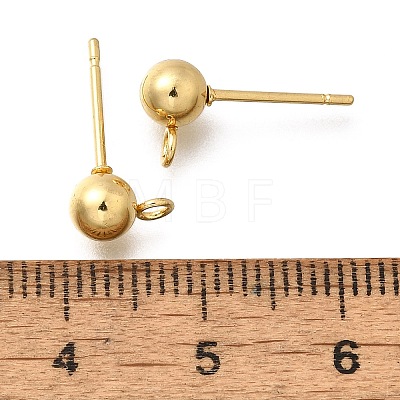 201 Stainless Steel Stud Earring Findings STAS-R156-01G-04-1