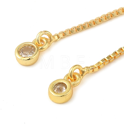 Rack Plating Adjustable Brass Box Chain Slider Bracelet Making KK-M285-03G-1