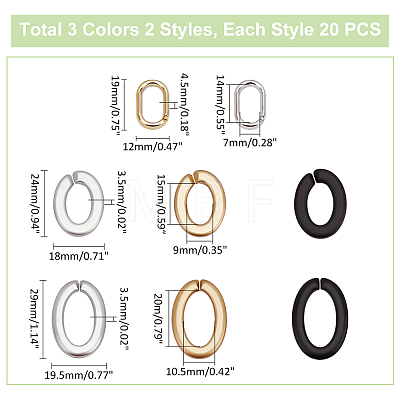 WADORN 240Pcs 8 Style Opaque Spray Painted Acrylic Linking Rings OACR-WR0001-03-1