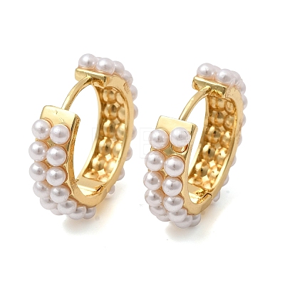Round Brass Hoop Earrings EJEW-H180-11G-1