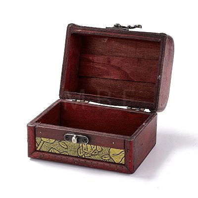 Vintage Wooden Jewelry Box AJEW-M034-01D-1