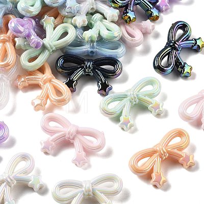 UV Plating Opaque Acrylic Beads PACR-Q005-08-1