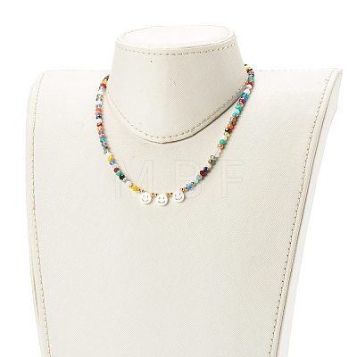 Electroplate Glass Beads Bracelets & Necklace Set SJEW-JS01200-1