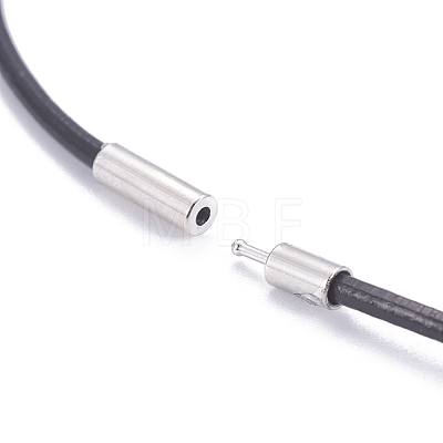 Leather Cord Necklace Making X-MAK-L019-03-1