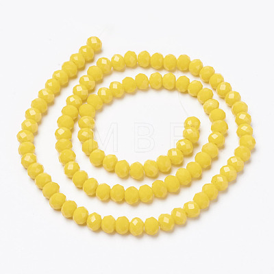 Opaque Solid Color Glass Beads Strands X-EGLA-A034-P6mm-D04-1