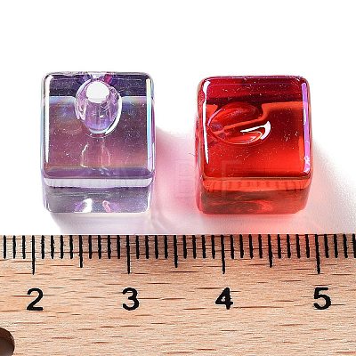 UV Plating Transparent Acrylic Beads MACR-K356-10-1