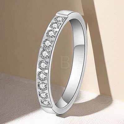 Stainless Steel and Crystal Rhinestone Finger Rings for Women FS-WG71548-04-1