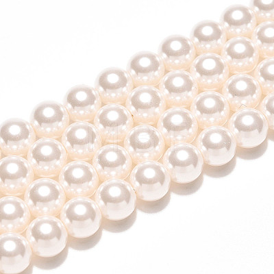 Baking Painted Pearlized Glass Pearl Bead Strands HY-N002-6mm-A11-1