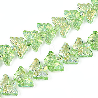 Transparency Electroplate Glass Beads Strands GLAA-T023-39A-07-1