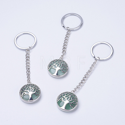 Natural Green Aventurine Keychain KEYC-E023-02F-1