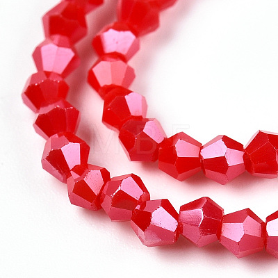 Opaque Solid Color Electroplate Glass Beads Strands LS-EGLA-A039-P2mm-A02-1