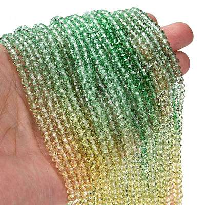 Transparent Painted Glass Beads Strands DGLA-A034-T4mm-A04-1