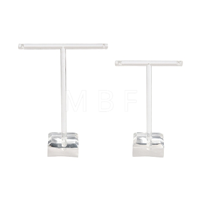 T Bar Organic Glass Earring Display Stand EDIS-G001-01-1
