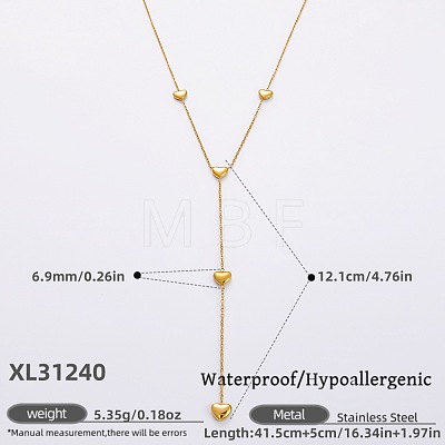 316L Surgical Stainless Steel Y Tassel Necklaces for Women FS-WGE9B28-13-1