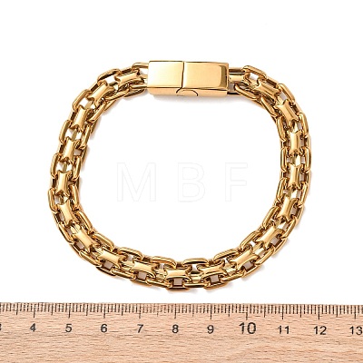 304 Stainless Steel Link Chain Bracelets BJEW-F529-14G-1