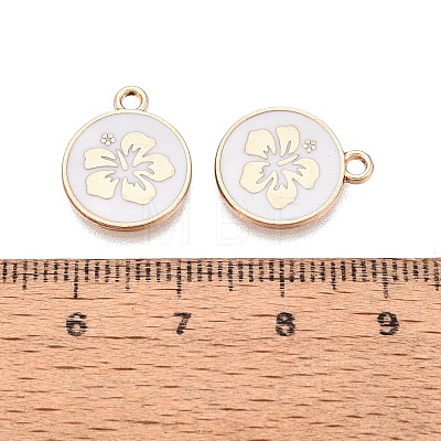 Rack Plating Alloy Enamel Pendants ENAM-N070-01F-03G-01-1
