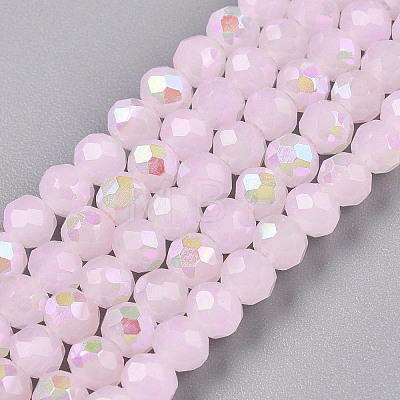 Electroplate Glass Beads Strands EGLA-A044-J4mm-L02-1