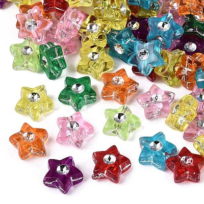 Plastic Star Beads KY-Q002-08-1