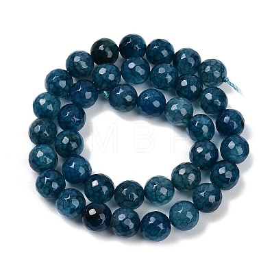 Natural Dragon Veins Agate(Dyed & Heated) Beads Strands G-M437-C01-01R-1