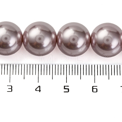 Baking Painted Pearlized Glass Pearl Round Bead Strands PEAR-H019-02E-03-1