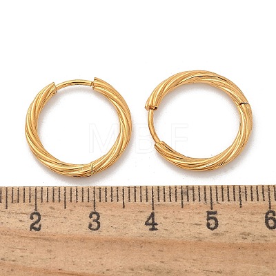 304 Stainless Steel Twist Hoop Earrings for Women EJEW-A130-02C-G-1