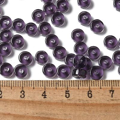 Transparent Colours Glass Seed Beads SEED-E001-T3x6mm-04-1