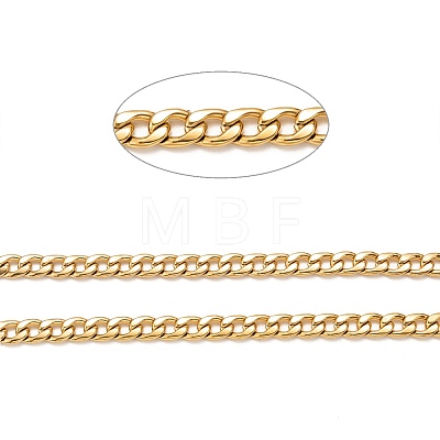 Vacuum Plating 304 Stainless Steel Cuban Link Chains CHS-G010-02G-1