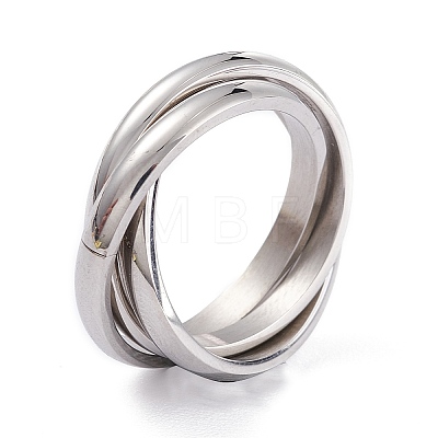 Unisex 304 Stainless Steel Finger Rings RJEW-K233-06D-P-1