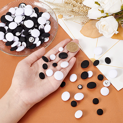   250Pcs 10 Styles 1-Hole Polyester Buttons DIY-PH0017-33-1