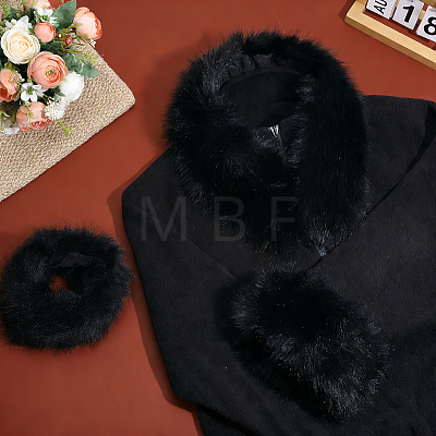 1Pc Imitation Fox Fur Collar AJEW-PH0009-24A-1