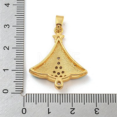 Christmas Brass Micro Pave Cubic Zirconia Pendant KK-H468-03A-01G-1