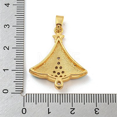 Christmas Brass Micro Pave Cubic Zirconia Pendants KK-H468-03A-01G-1