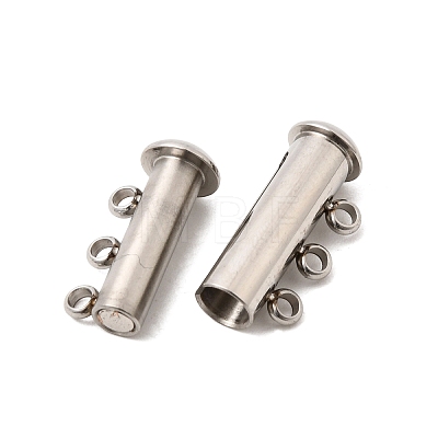 304 Stainless Steel Slide Lock Clasps STAS-F350-05B-P-1