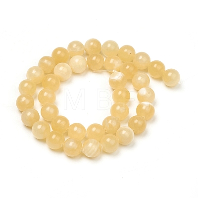 Natural Yellow Jade Beads Strands G-G829-04-10mm-1