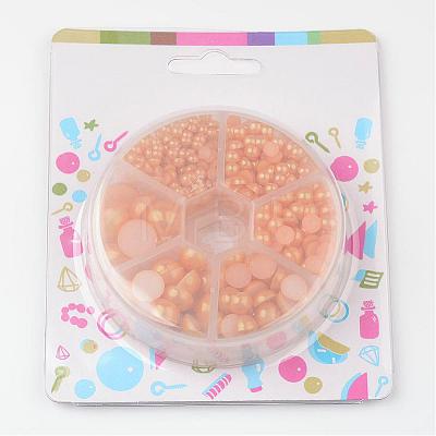 1Box ABS Plastic Imitation Pearl Dome Cabochons SACR-JP0001-32-1