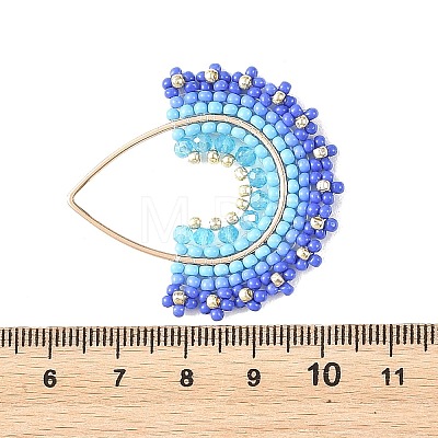 Glass Seed Beaded & Glass Pendants PALLOY-MZ01371-02-1